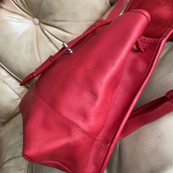 SALE! Authentic Coach Leather Turnlock Daypack Backpack Bag Nickel Hardware - Picture 12 of 15